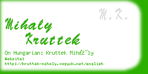 mihaly kruttek business card